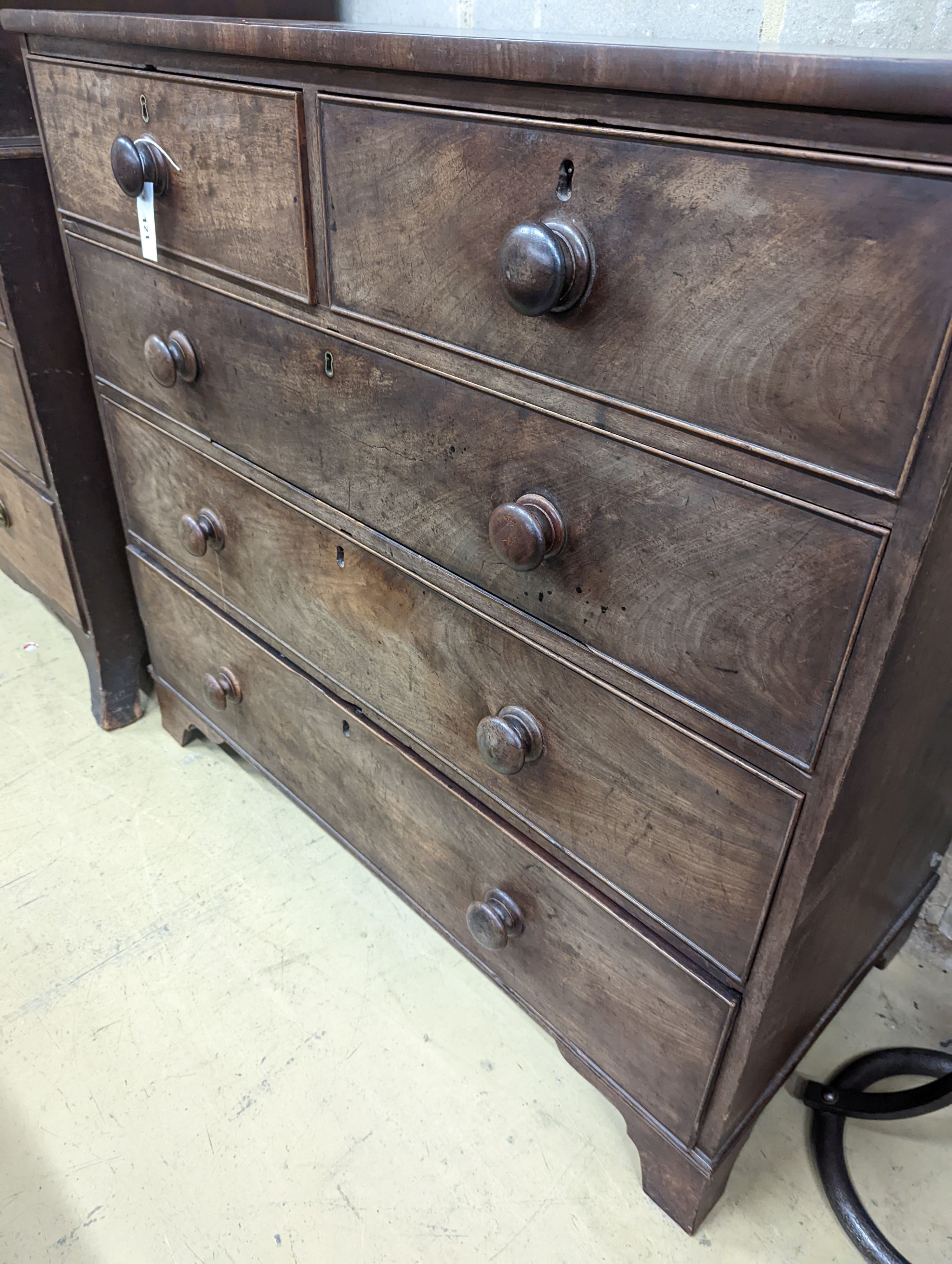 A George IV mahogany chest, width 109cm, depth 52cm, height 99cm